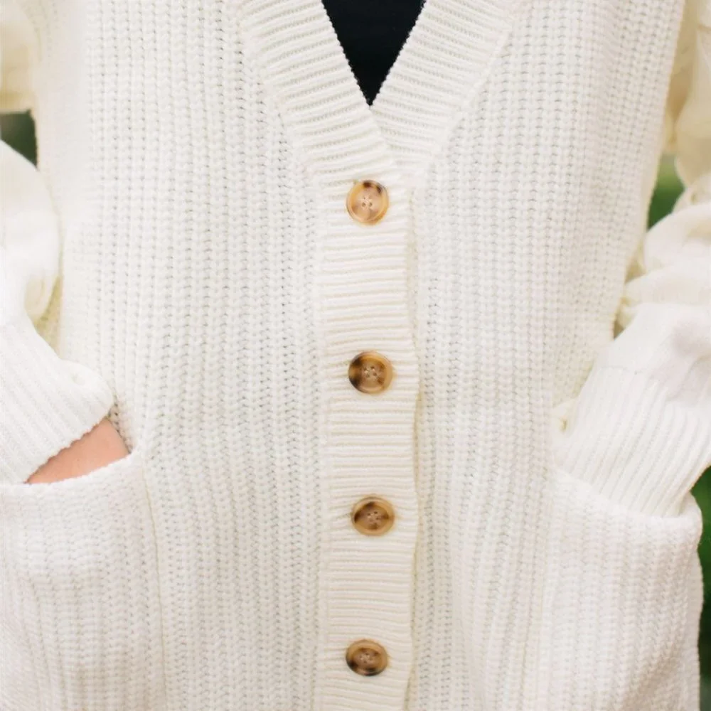 🆕 SUGARLAND CABLE KNIT SLEEVE CARDIGAN - Picture 5 of 7